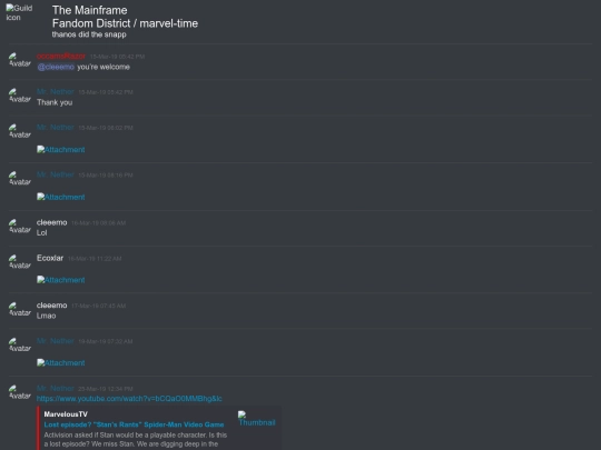 The Mainframe - Fandom District - marvel-time [556275725301448714] screenshot